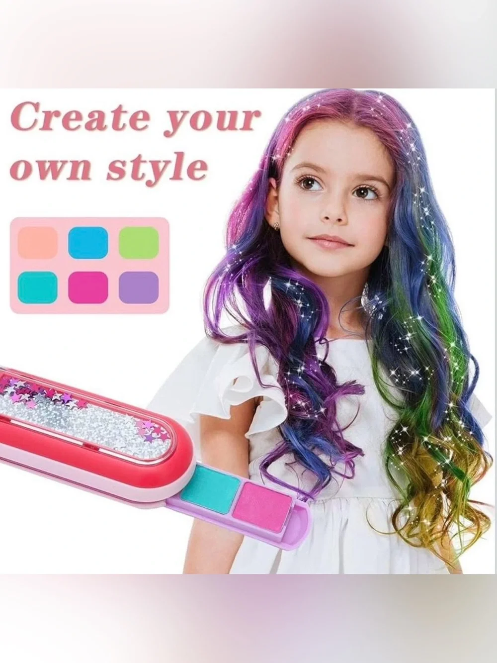 Girl's Creator 6-Color Hair Chalk Salon